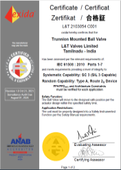 SIL-3 Trunnion-mounted Ball Valves