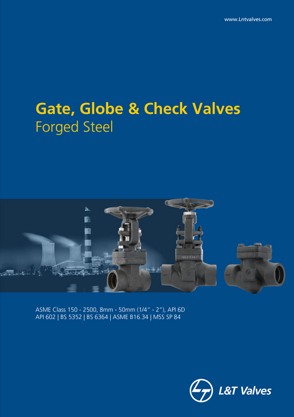 L&T Valves Gate, Globe & Check Valves - API 602