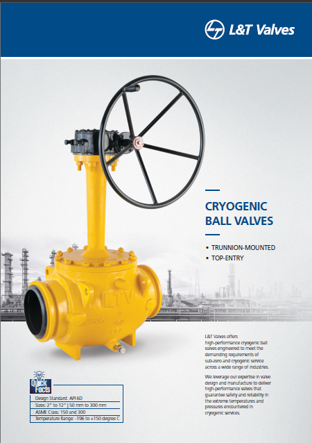 L&T Valves Cryogenic Top-entry Ball Valves